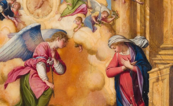 Orazio Gentileschi, Annunciation, oil on alabaster, 50 x 39 cm, sold by Schuler Auction House for 650.000 CHF